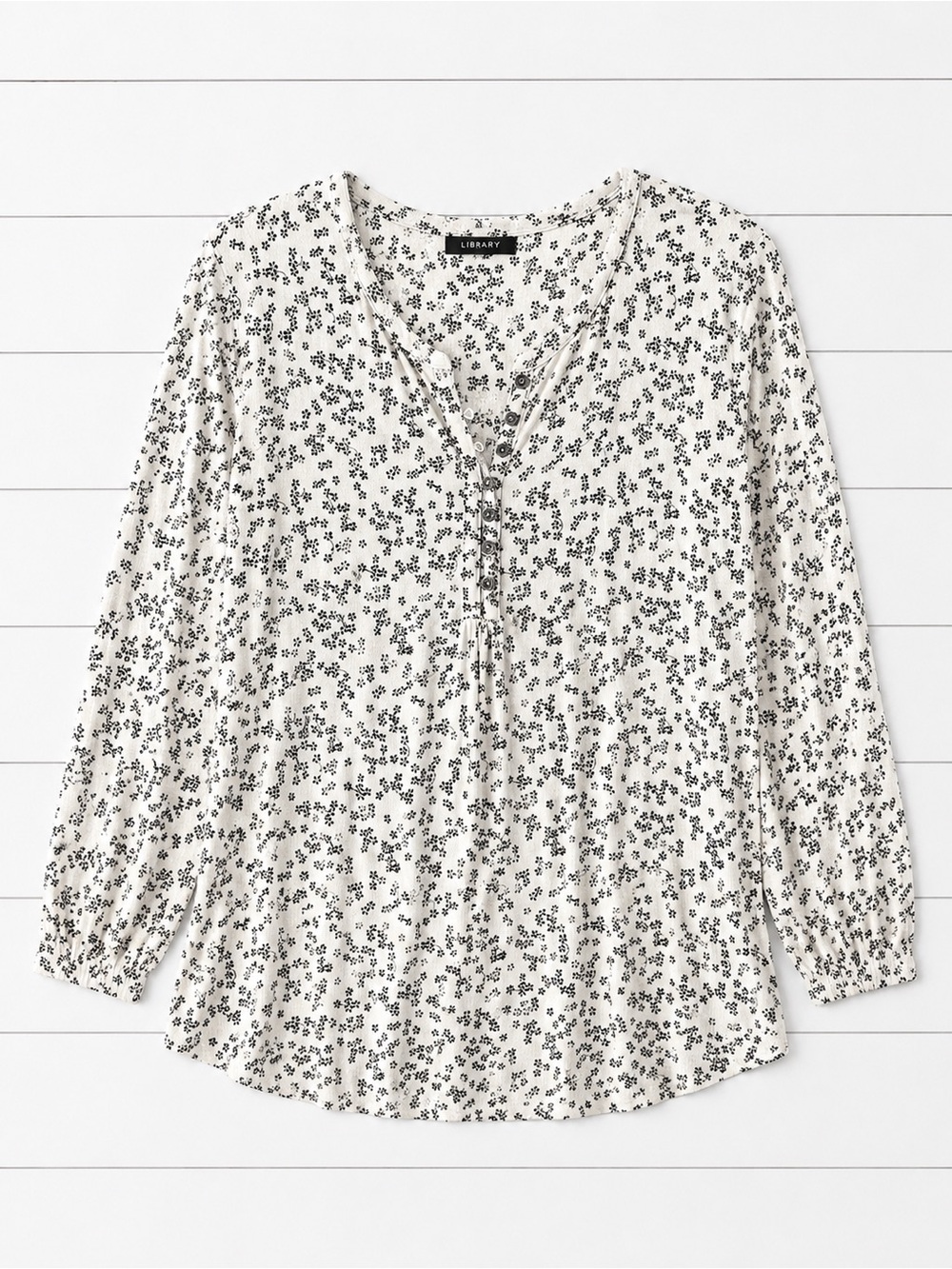 Denver Hayes Floral Henley Top | 2XL | Cottagecore Boho Blouse - Picture 3 of 5